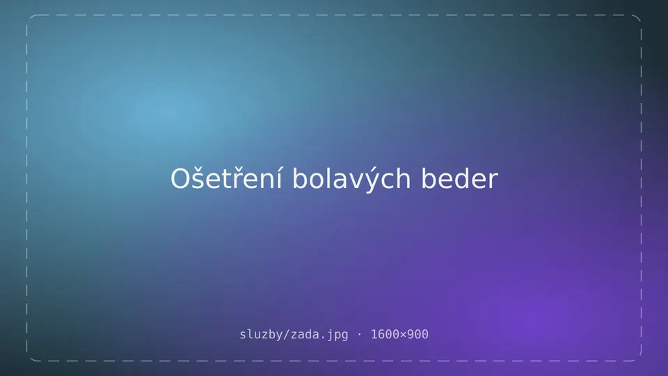 Ošetření bolavých beder